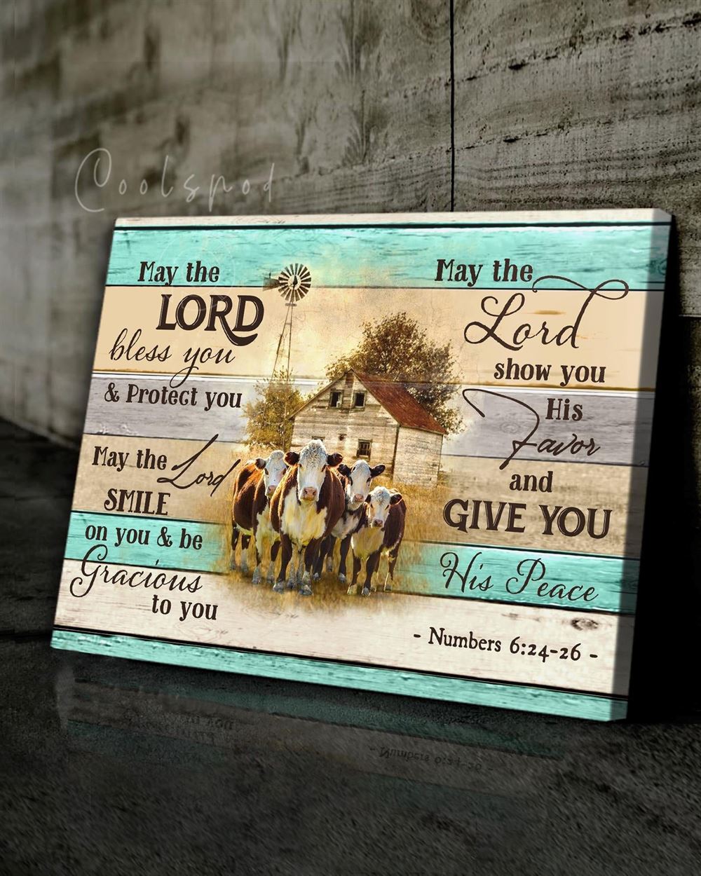 Farm May The Lord Wall Art Canvas