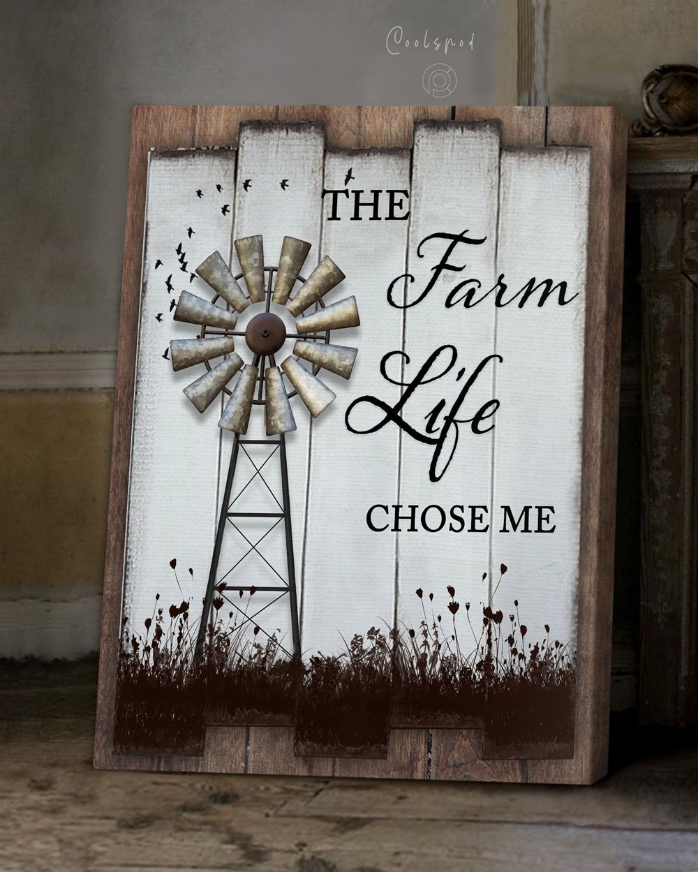 Farmhouse Canvas Wall Art Windmill The Farm Life Choose Me