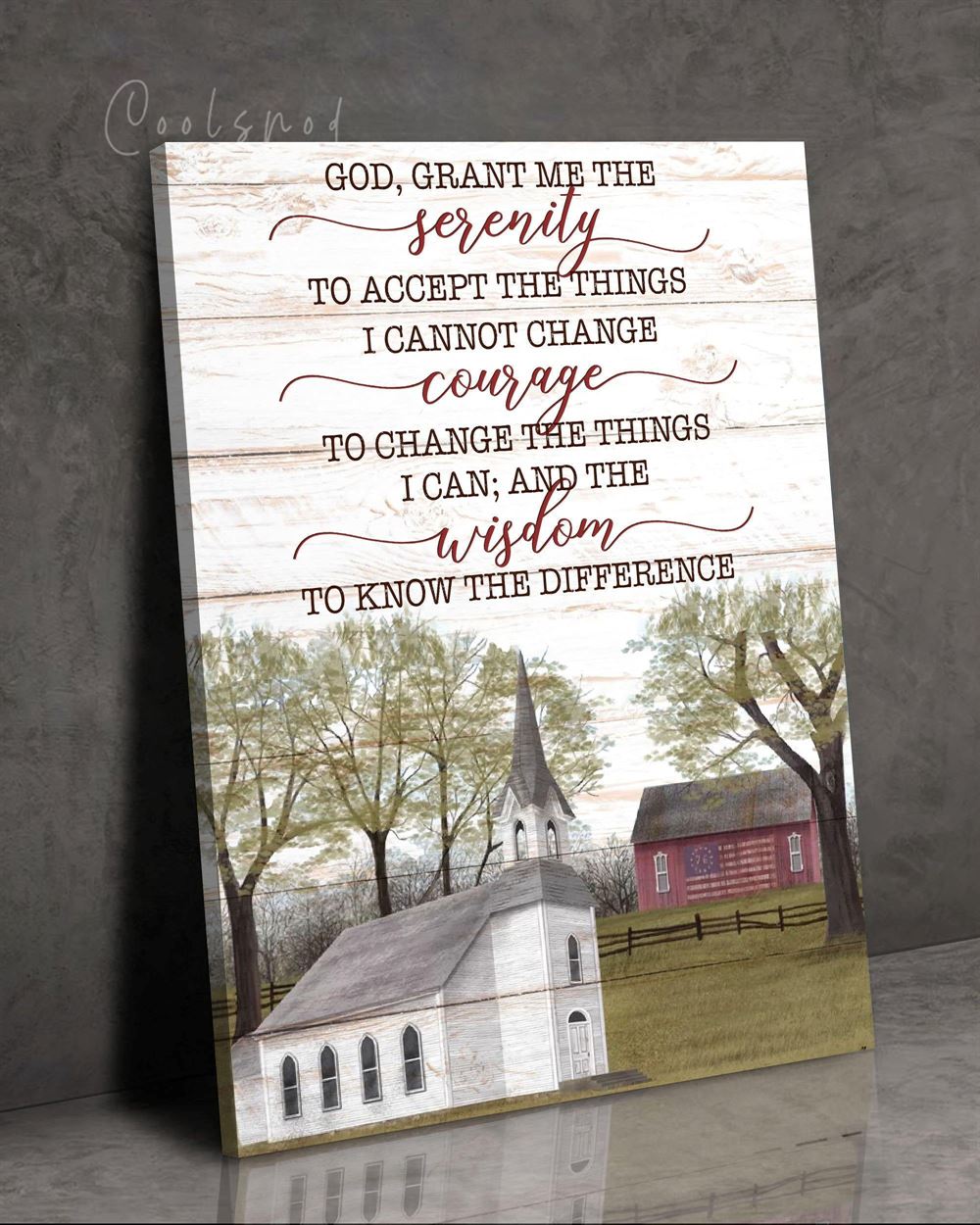 Farming God Grant Me The Serenity Farmhouse Signs Church Signs Wall Art Canvas