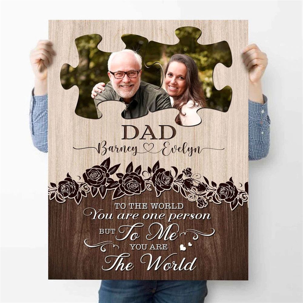 Fathers Day Gifts For Dad Photo Gifts For Dad From Daughter Canvas Wall Art Puzzle Dad Canvas