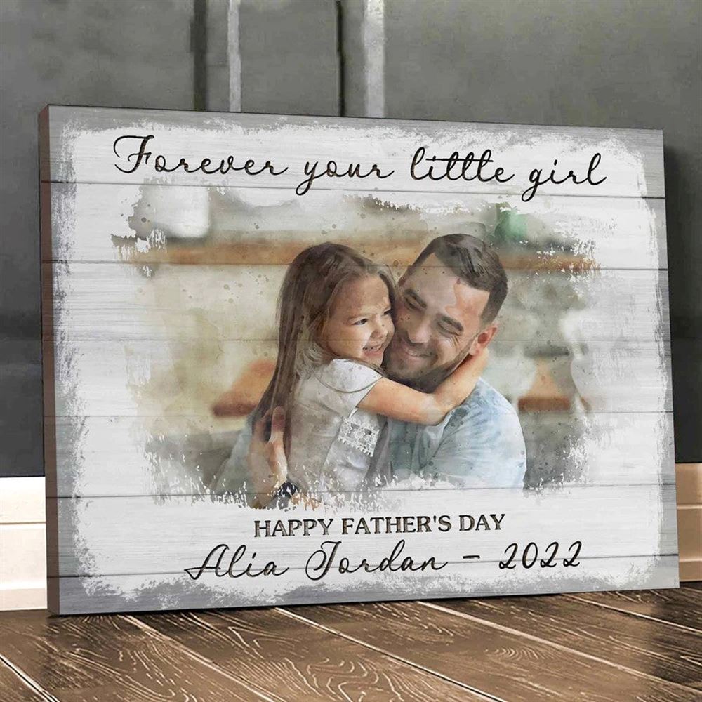 Fathers Day Gifts For Husband Forever Your Little Girl Canvas Daddy And Daughter Wall Art