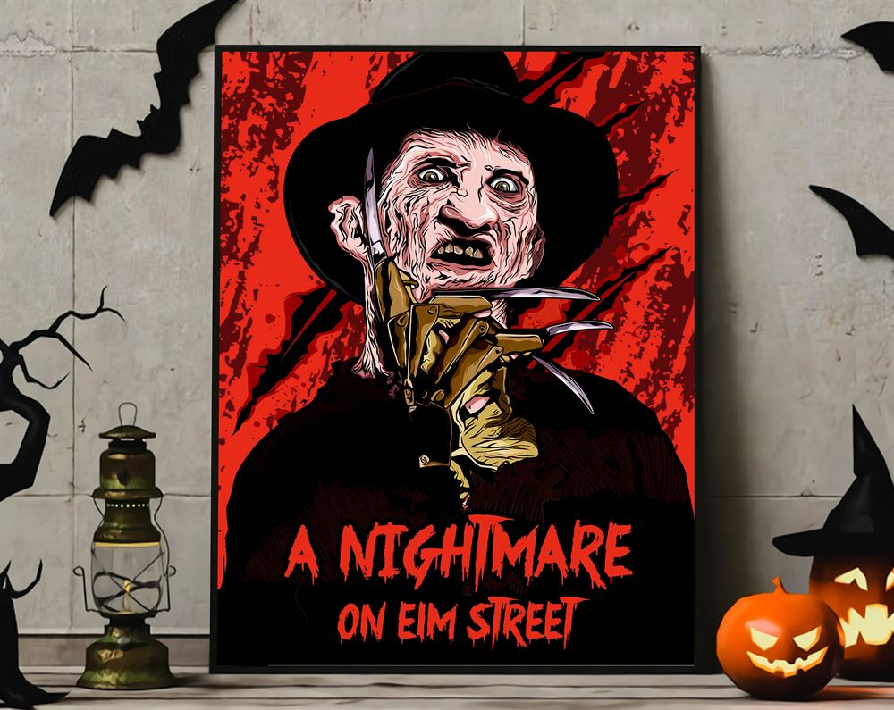 Freddy Krueger Nightmare On Elm Street Halloween Poster Wall Art Decor