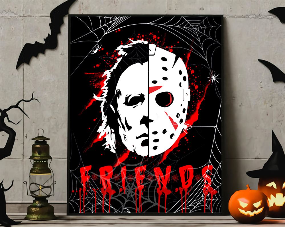 Friends Horror Characters Halloween Poster Wall Art Decor-trungten-b7ekh