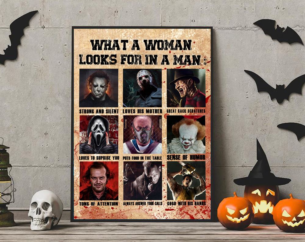 Friends Horror Characters Halloween Poster Wall Art Decor-trungten-o75wg