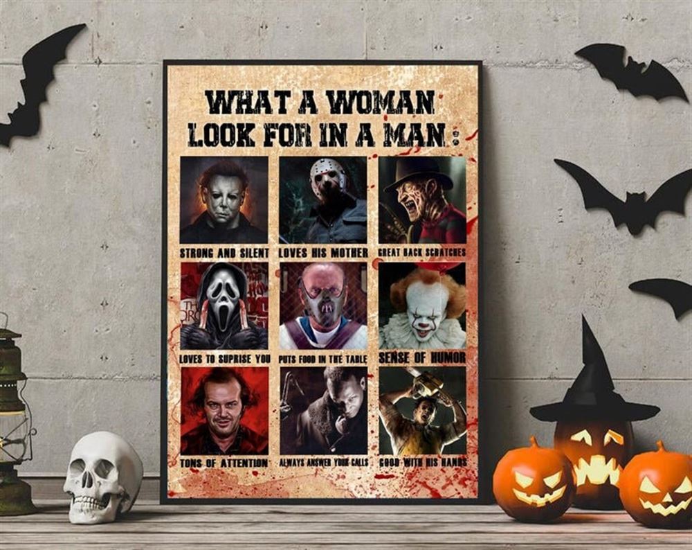 Friends Horror Characters Halloween Poster Wall Art Decor