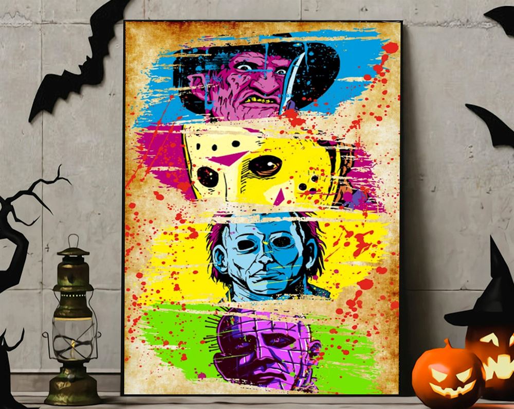 Friends Horror Movies Halloween Poster Wall Art Decor