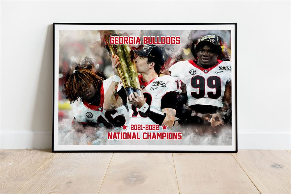 Georgia Bulldogs 2021 2022 National Champions Poster