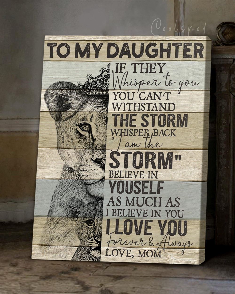 Gift For Daughter From Mom Remember You Are The Storm Wall Art Canvas