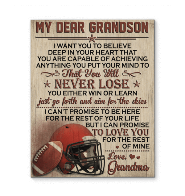 Gift For Grandson My Dear Grandson That You Will Never Lose You Either Win Or Learn Rugby Grandson C