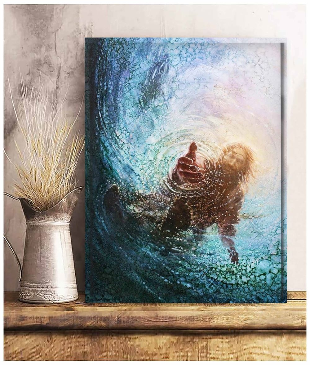 God Gives Hand Jesus Christs Christians Potrait Canvas Wall Art