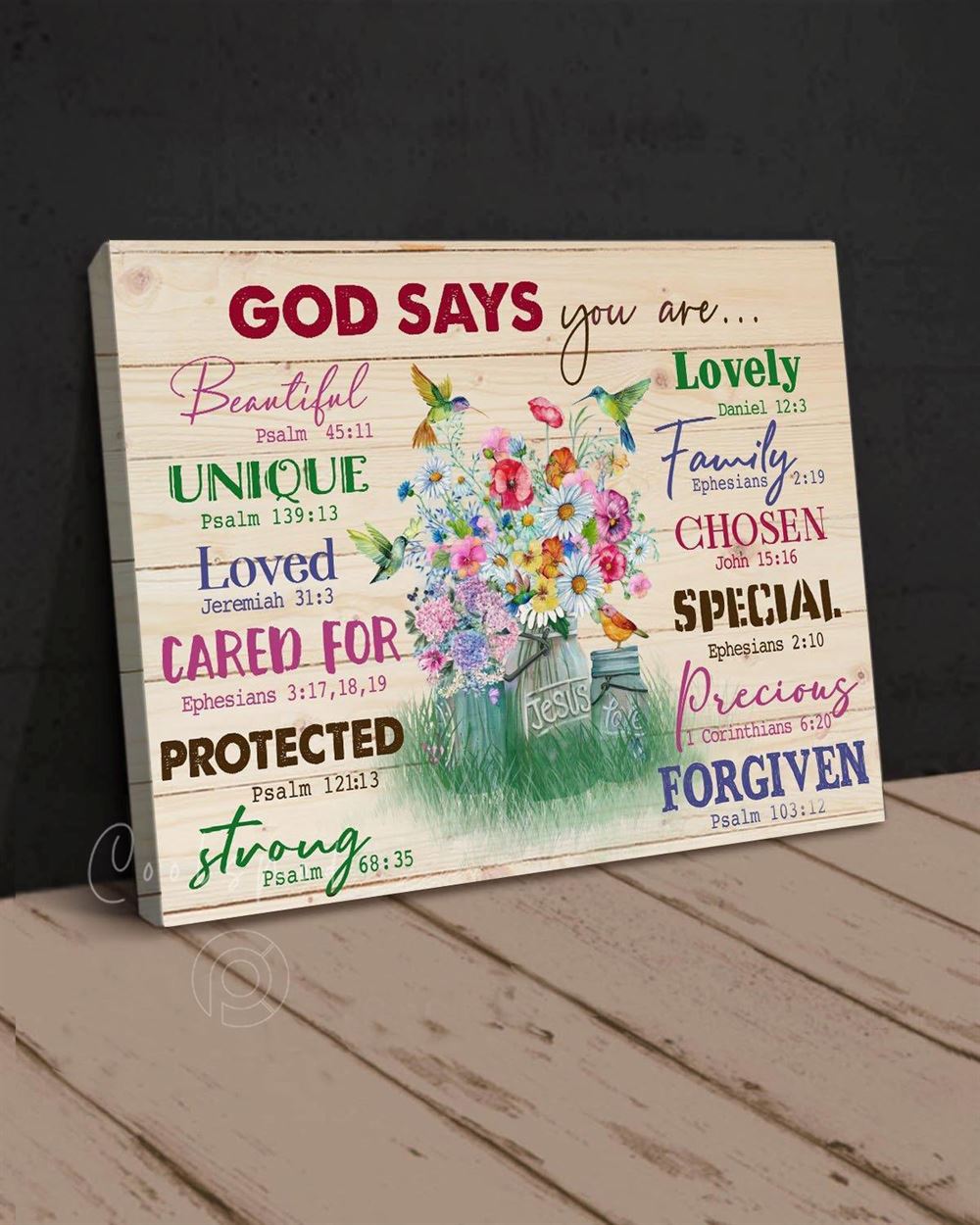 God Says You Are Wall Art Canvas Hippie Canvas