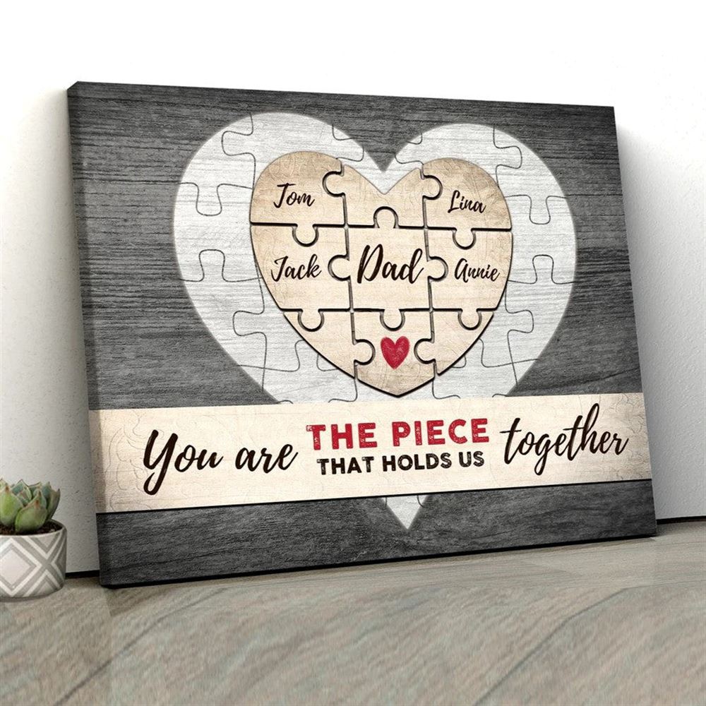 Heart Puzzle Fathers Day Gifts For Dad From Daughter You Are The Piece That Holds Us Together Father