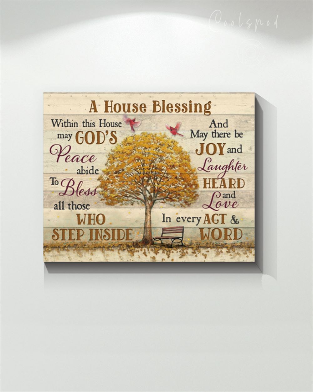 Hippie A House Blessing Cardinal Wall Art Canvas