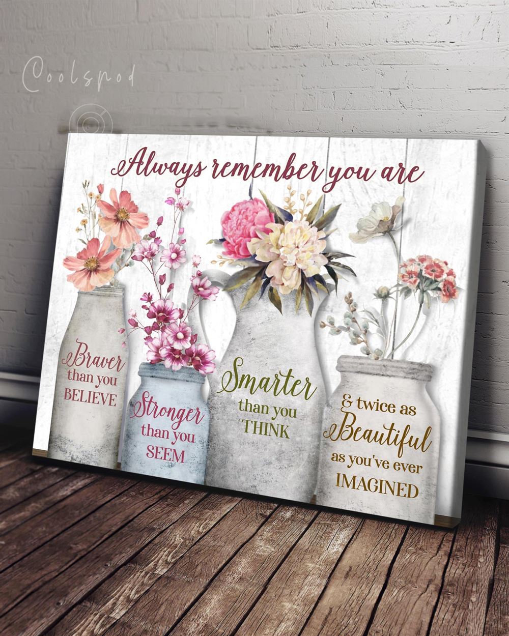 Hippie Always Remember You Are Flower Signs Flower Child Wall Art Canvas