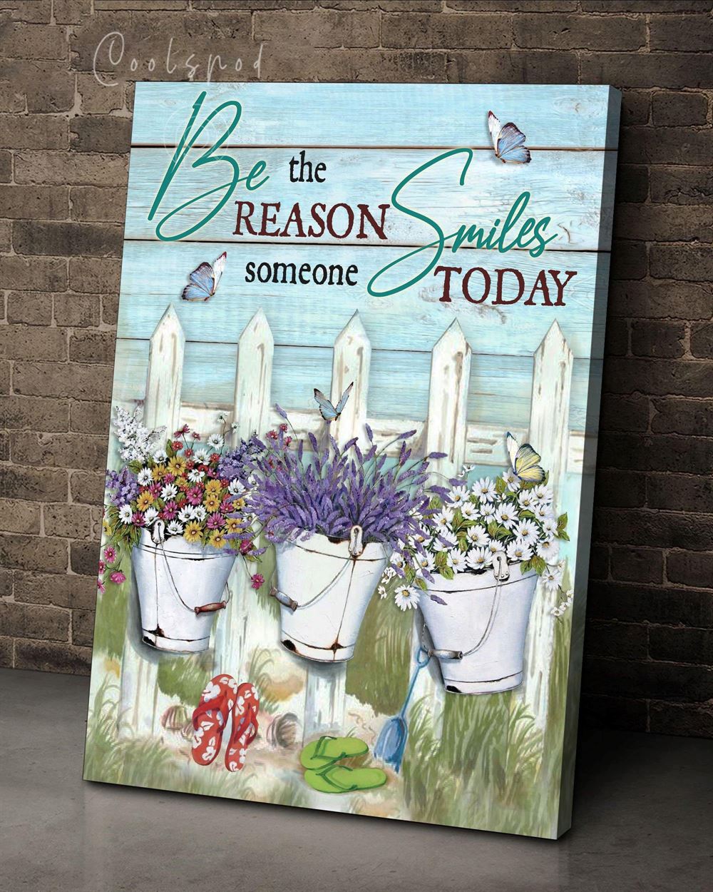 Hippie Be The Reason Someone Smiles Today Wall Art Canvas