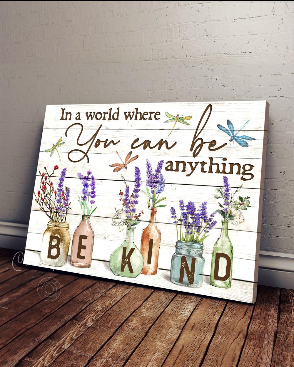 Hippie Bekind Dragonflies Lavenders Wall Art Canvas