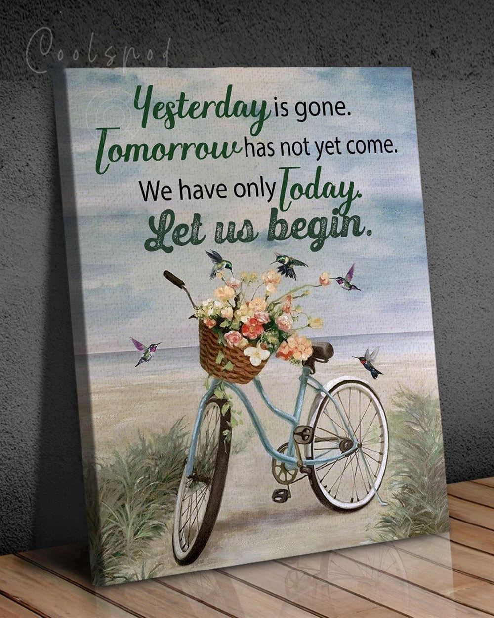 Hippie Bicycle Yesterday Is Gone Wall Art Canvas