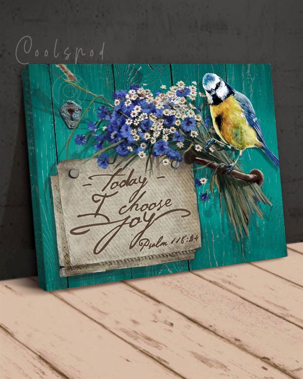 Hippie Bird Today I Choose Joy Op Wall Art Canvas