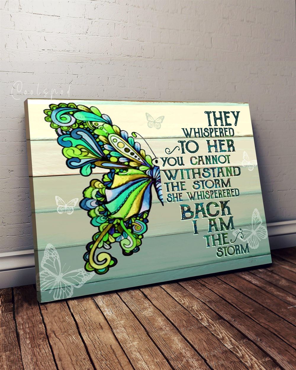 Hippie Butterfly They Whispered To Her Wall Art Canvas