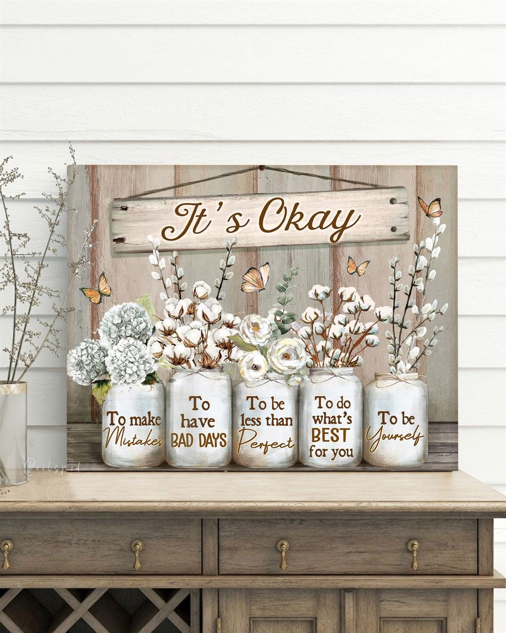 Hippie Decor Wall Art Canvas Its Okay To Be Yourself Top 3 Home Decor