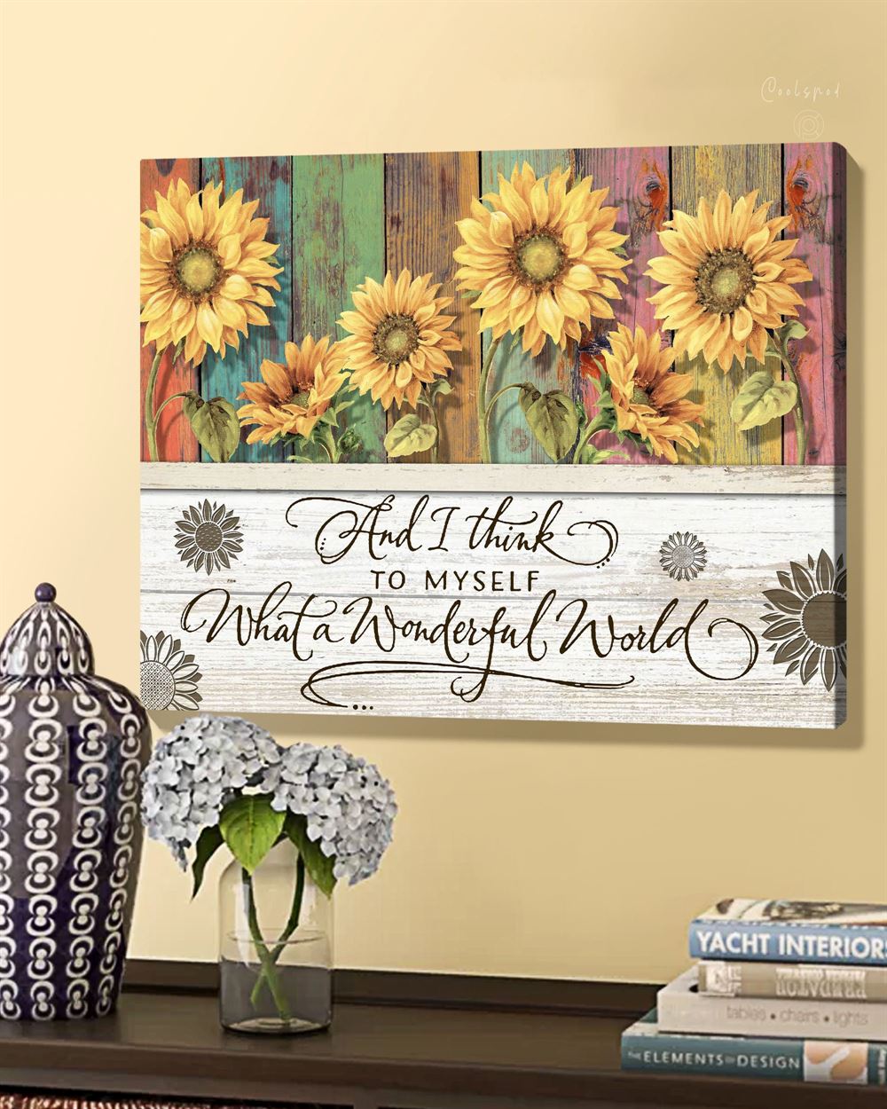 Hippie Decor Wall Art Canvas Sunflower Art Top 3 At