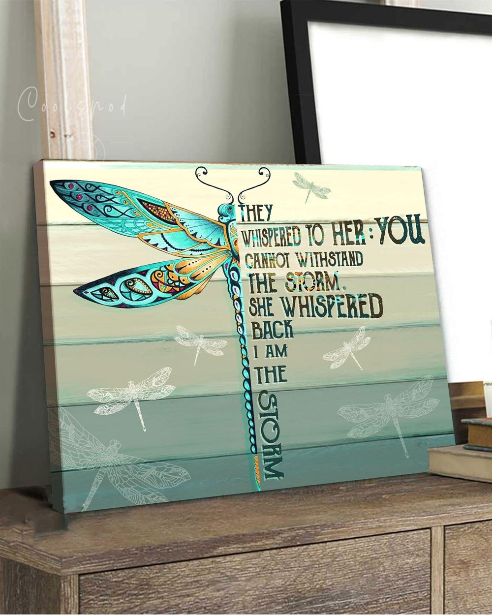 Hippie Dragonfly They Whispered To Her Wall Art Canvas