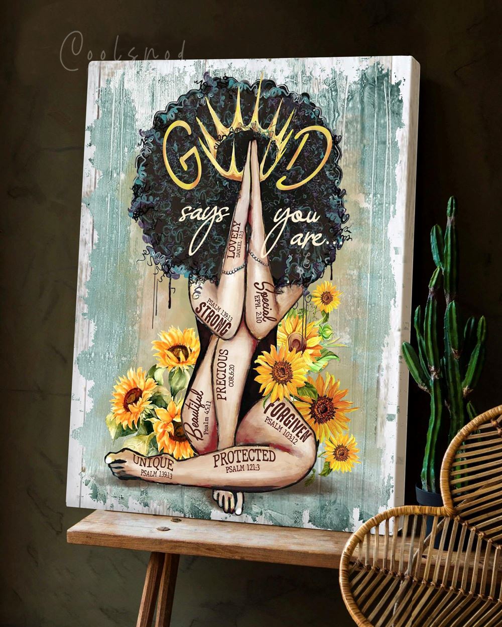 Hippie God Says You Are Woman Wall Art Canvas