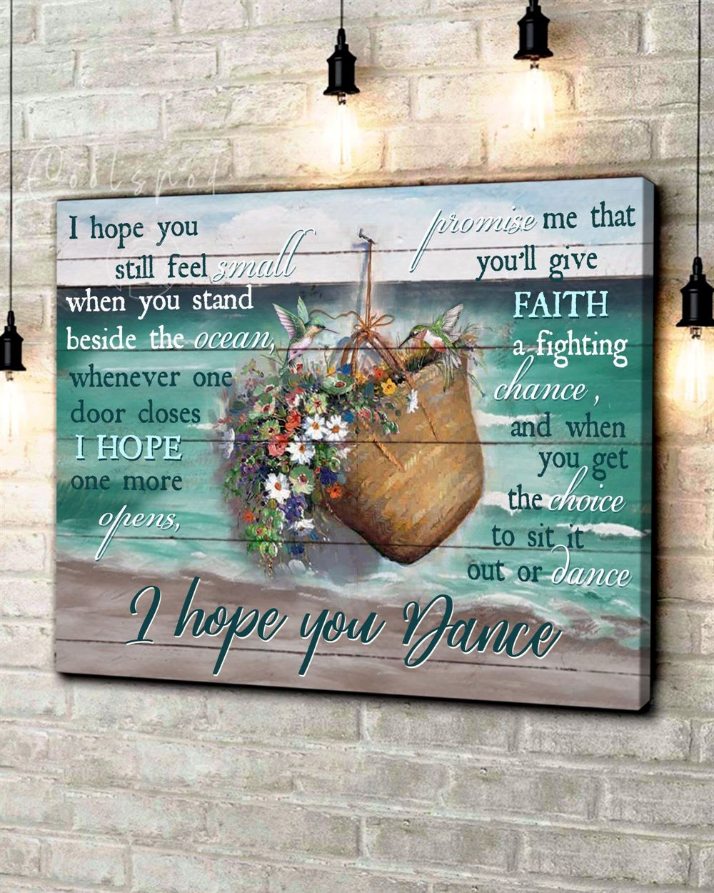 Hippie I Hope You Dance Oop Wall Art Canvas