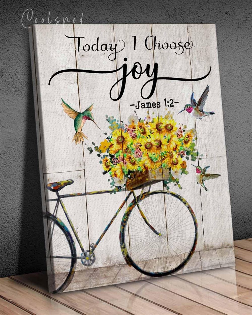 Hippie Style Canvas - Today I Choose Joy Sunflower Version Wall Art Canvas