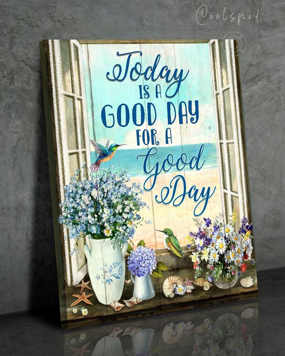 Hippie Today Is A Good Day Window Wall Art Canvas