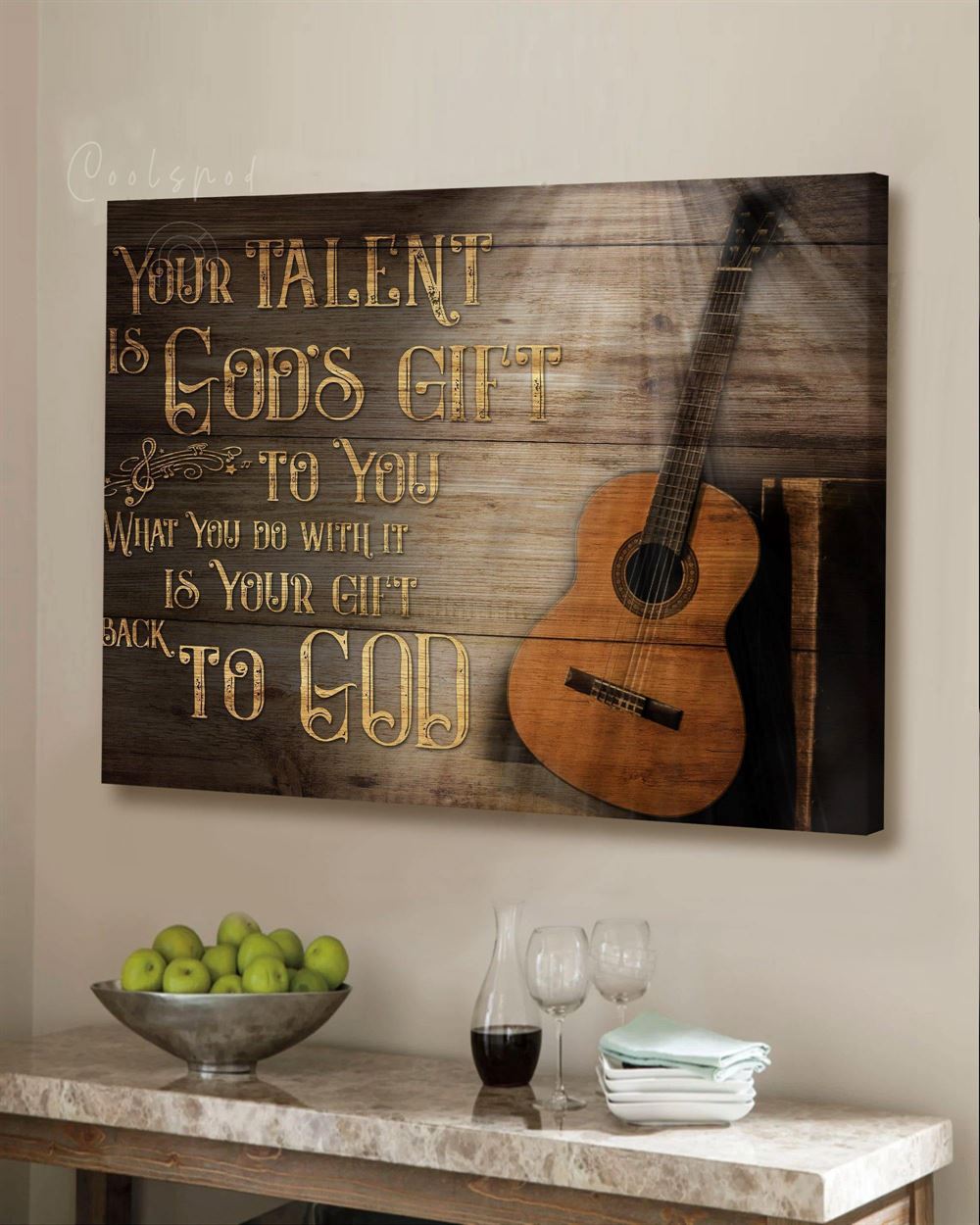 Hobbies Guitar Your Talent Is A Gods Gift - Guitarist Gift Wall Art Canvas