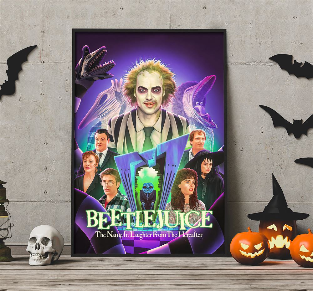 Horror Beetlejuice Characters Halloween Poster Wall Art Decor