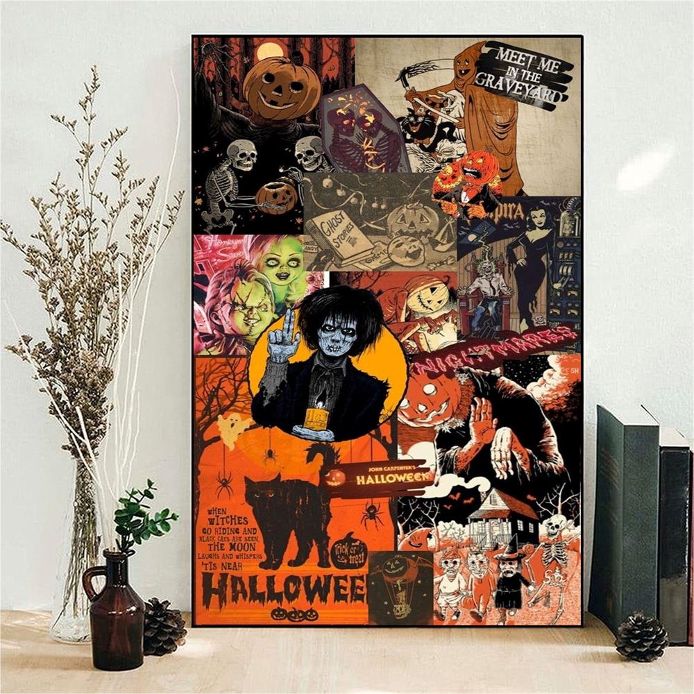 Horror Character Halloween Poster Wall Art Decor