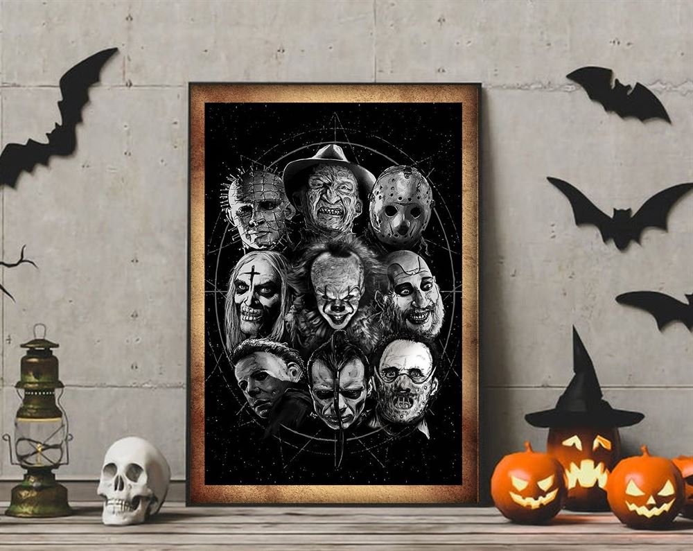 Horror Characters Halloween Poster Wall Art Decor-trungten-n828w