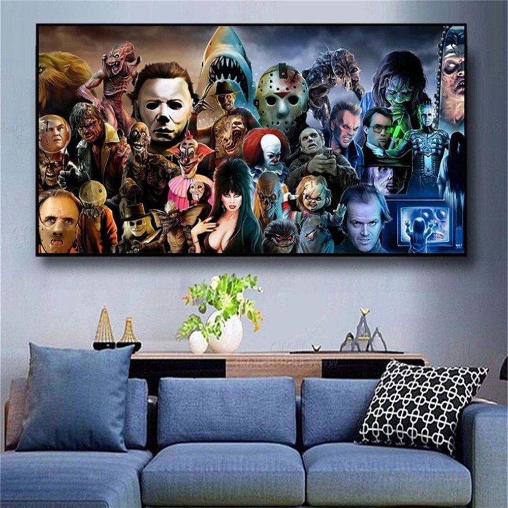 Horror Movie Characters Halloween Poster Wall Art Decor-trungten-myfdi