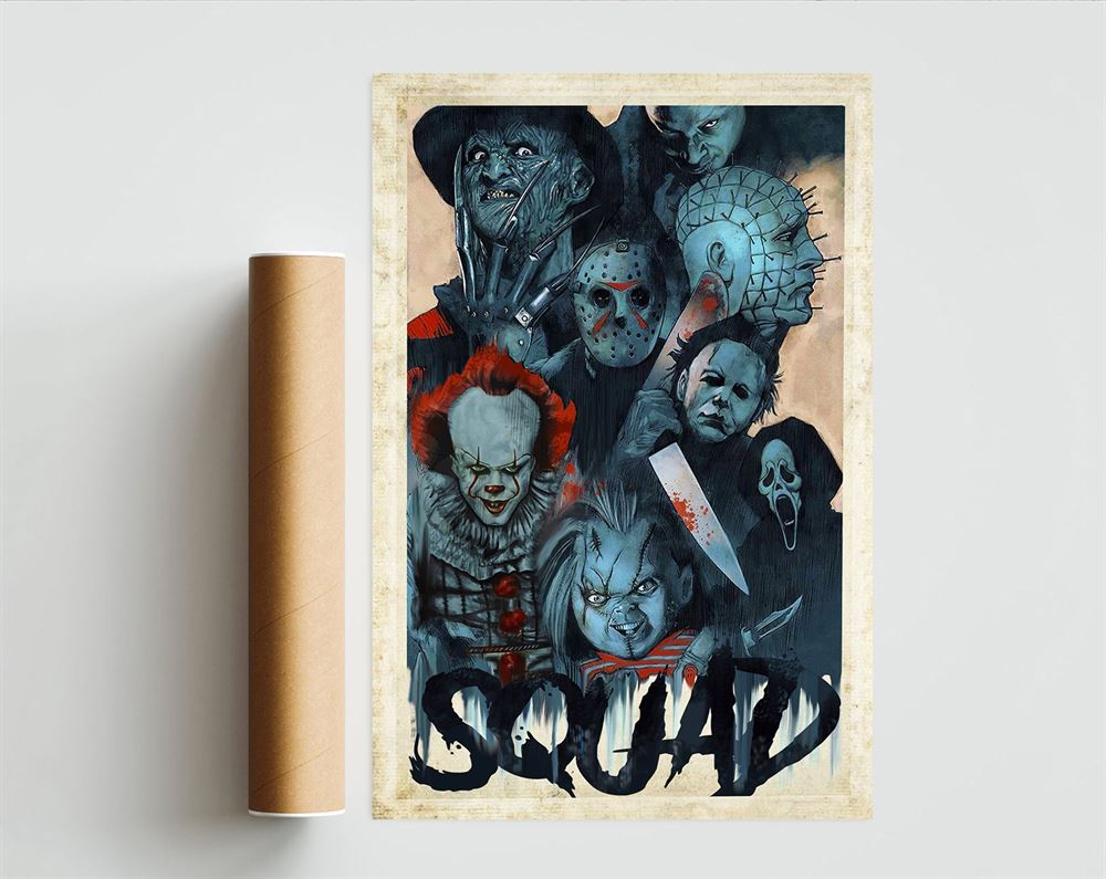 Horror Movie Characters Halloween Poster Wall Art Decor-trungten-per7p