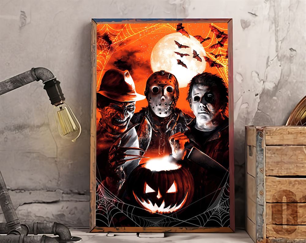 Horror Movie Characters Halloween Poster Wall Art Decor-trungten-vviep