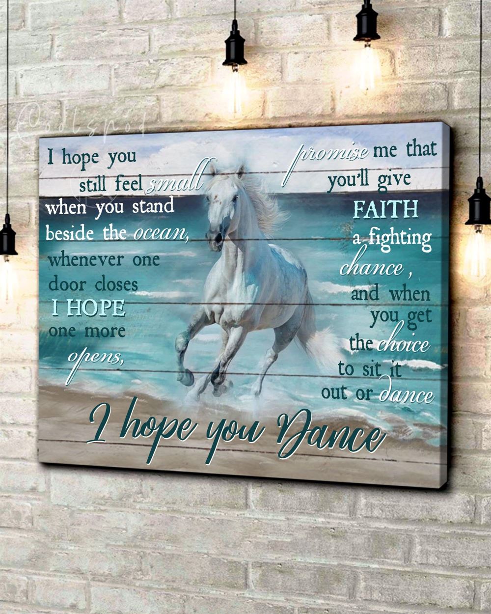 Horse I Hope You Dance V2 Wall Art Canvas