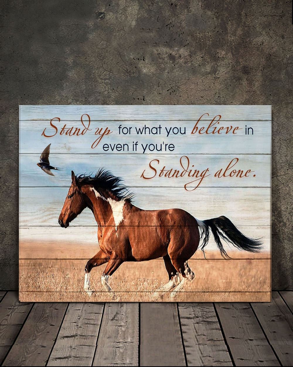 Horse Stand Up For What Wall Art Canvas