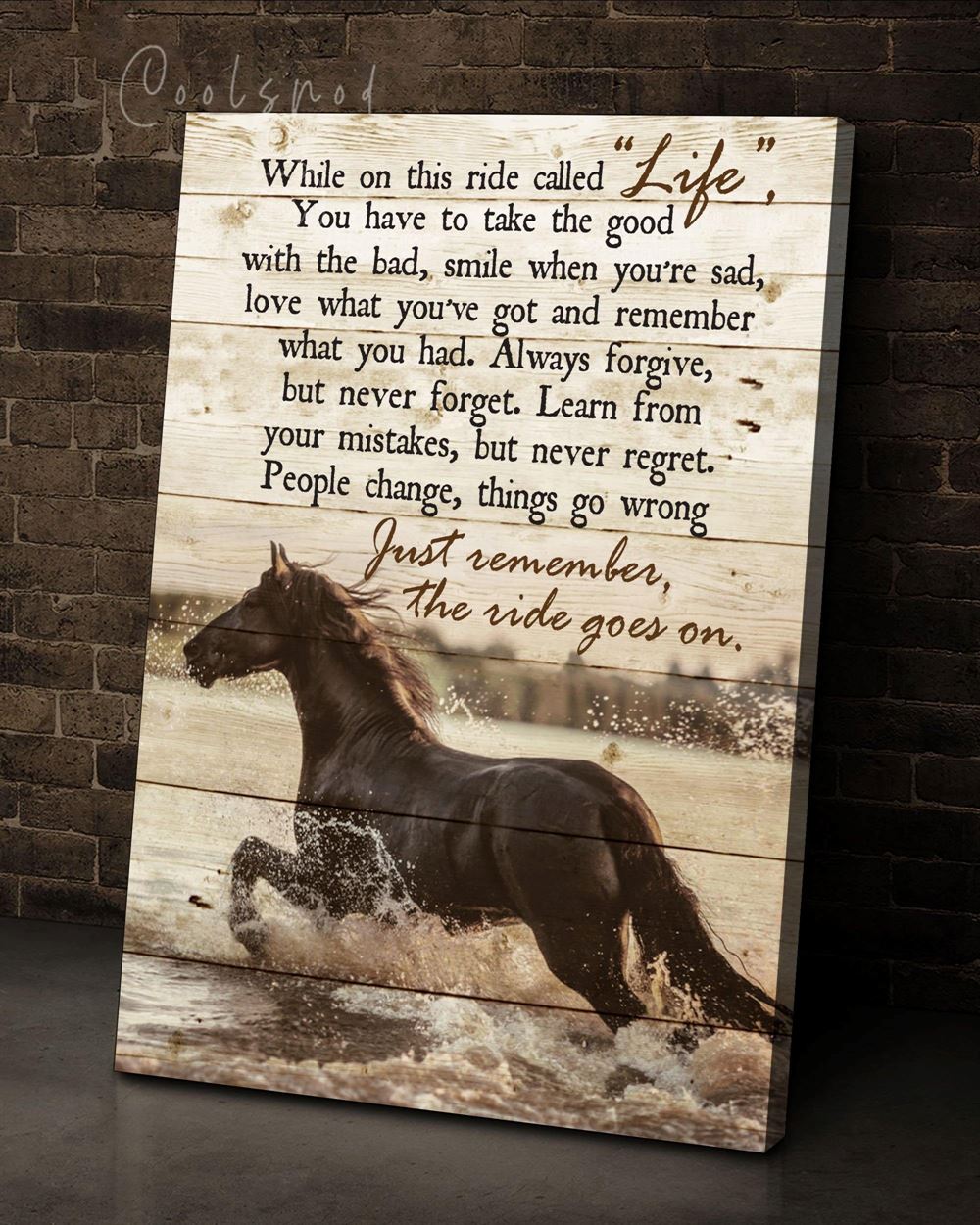 Horse The Ride Goes On V2 Wall Art Canvas