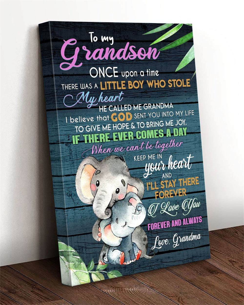 I Love You Forever - Amazing Gift For Grandson Gallery Wrapped Canvas Prints