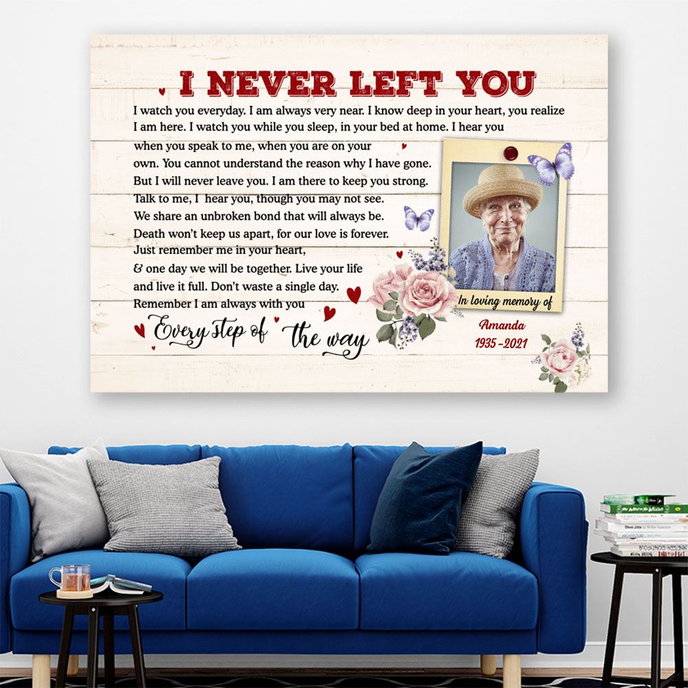 I Never Left You Personalized Upload Photo Canvasposter Memories In Heaven