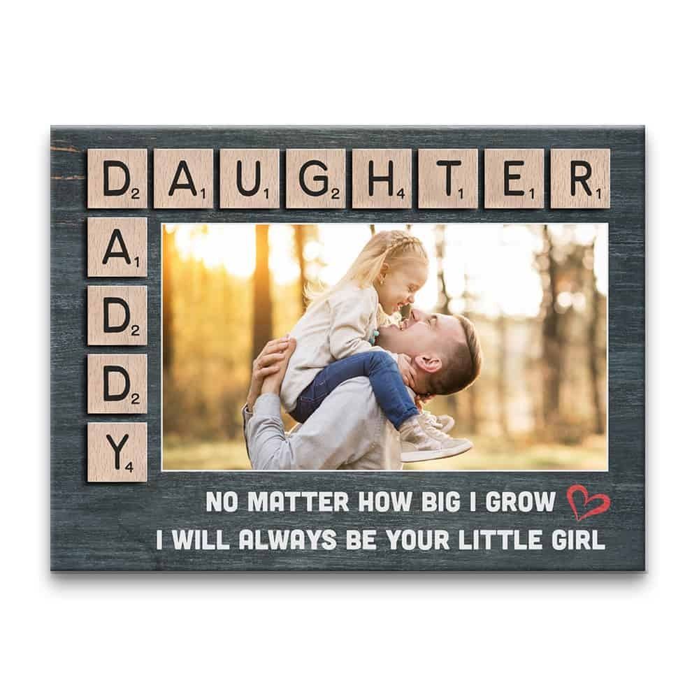 I Will Always Be Your Little Girl Custom Photo Canvas Print Dad Gift From Daughter