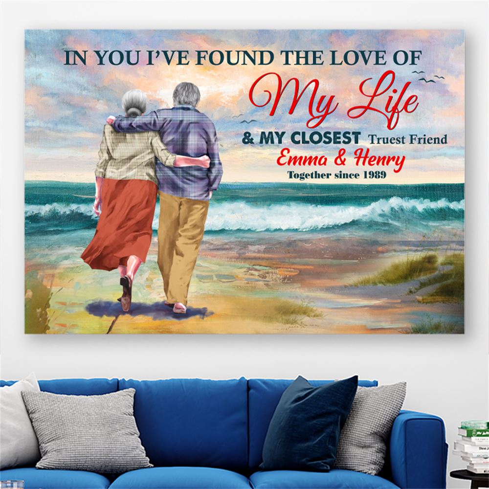 In You Ive Found The Love For My Life Personalized Couple Canvas Print Gift For Couple