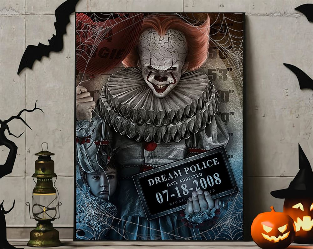 It Pennywise Mugshot Halloween Poster Wall Art Decor