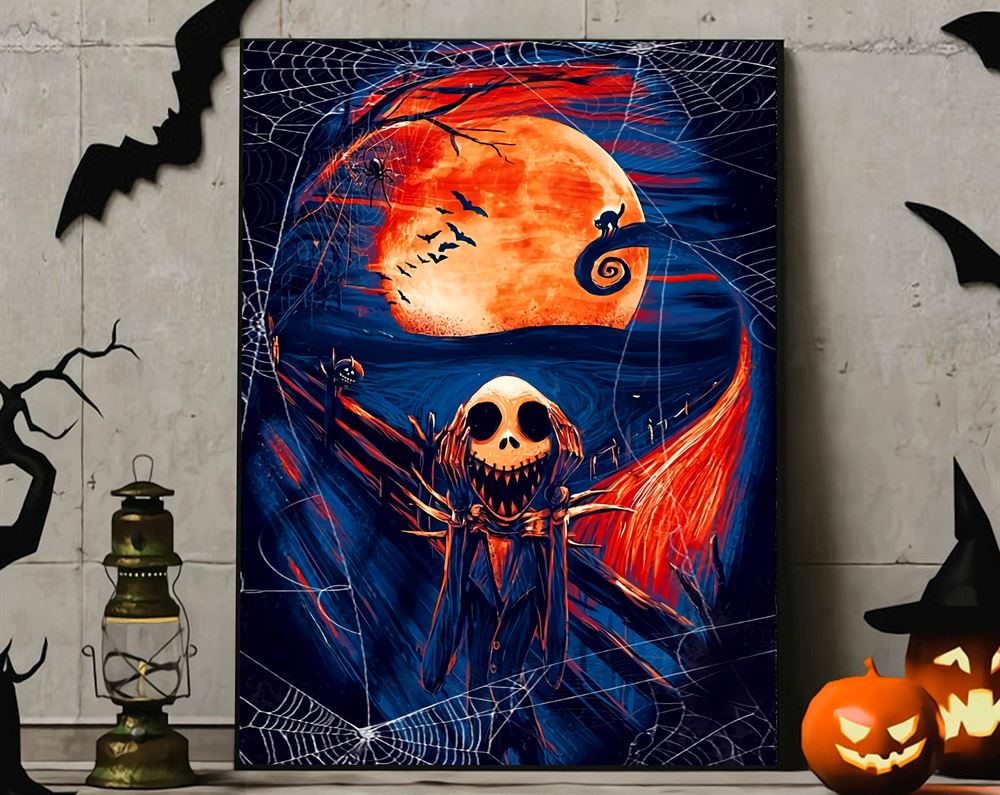 Jack Skellington Scream Halloween Poster Wall Art Decor