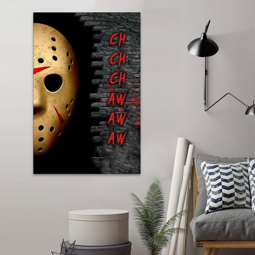 Jason Voorhees Mask Halloween Poster Wall Art Decor