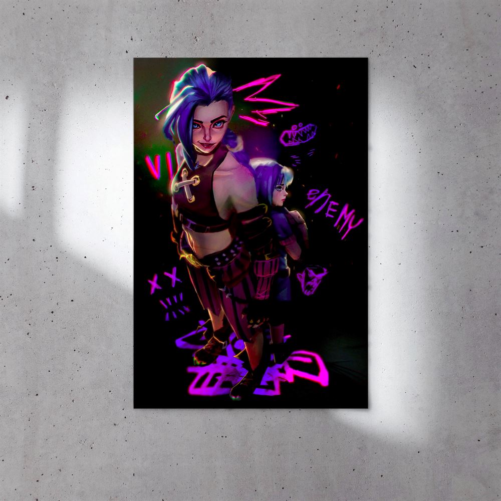 Jinx Arcane League Of Legends Art Decor Poster