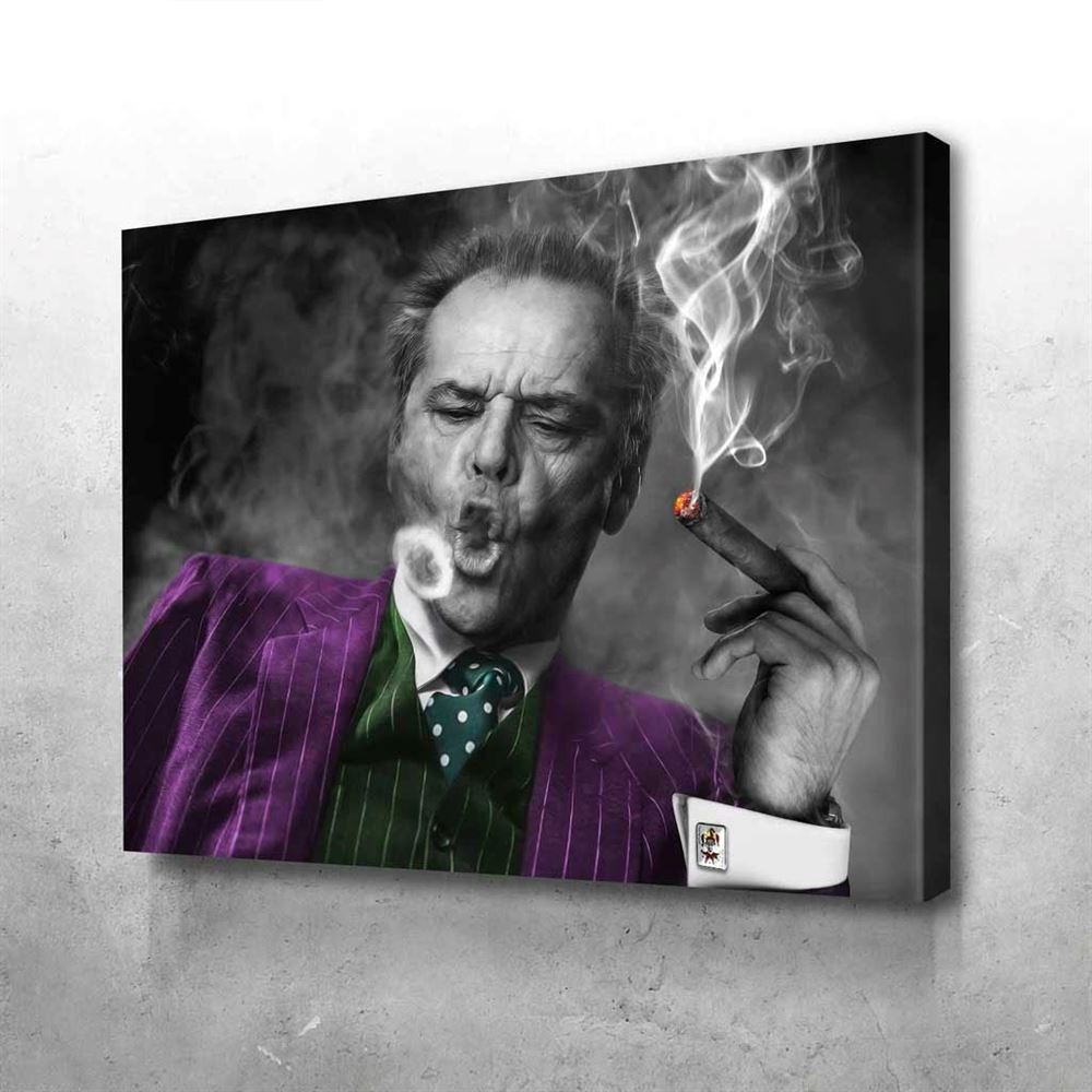 Joker My Father Was A Drinker Smokin Father Joker Wall Art Canvas