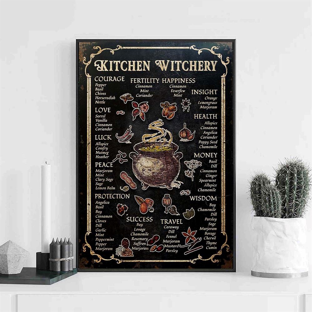 Kitchen Witchery Halloween Poster Wall Art Decor